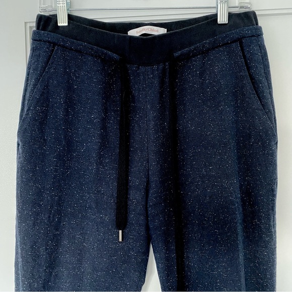 See By Chloe Jogger style woven pant Navy and Black - Picture 2 of 9
